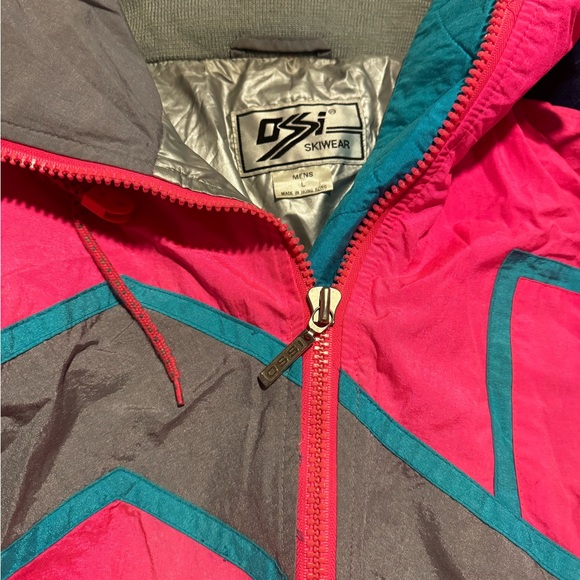 Vintage Ossi Skiwear Pink Jacket Large Men’s Ski Jacket - Picture 2 of 7